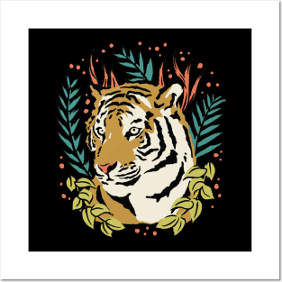 Flower Tiger Posters and Art